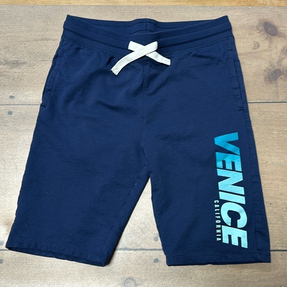H&M Boys Cotton lightweight Navy bermuda shorts with drawstring, 10-12 Y Venice